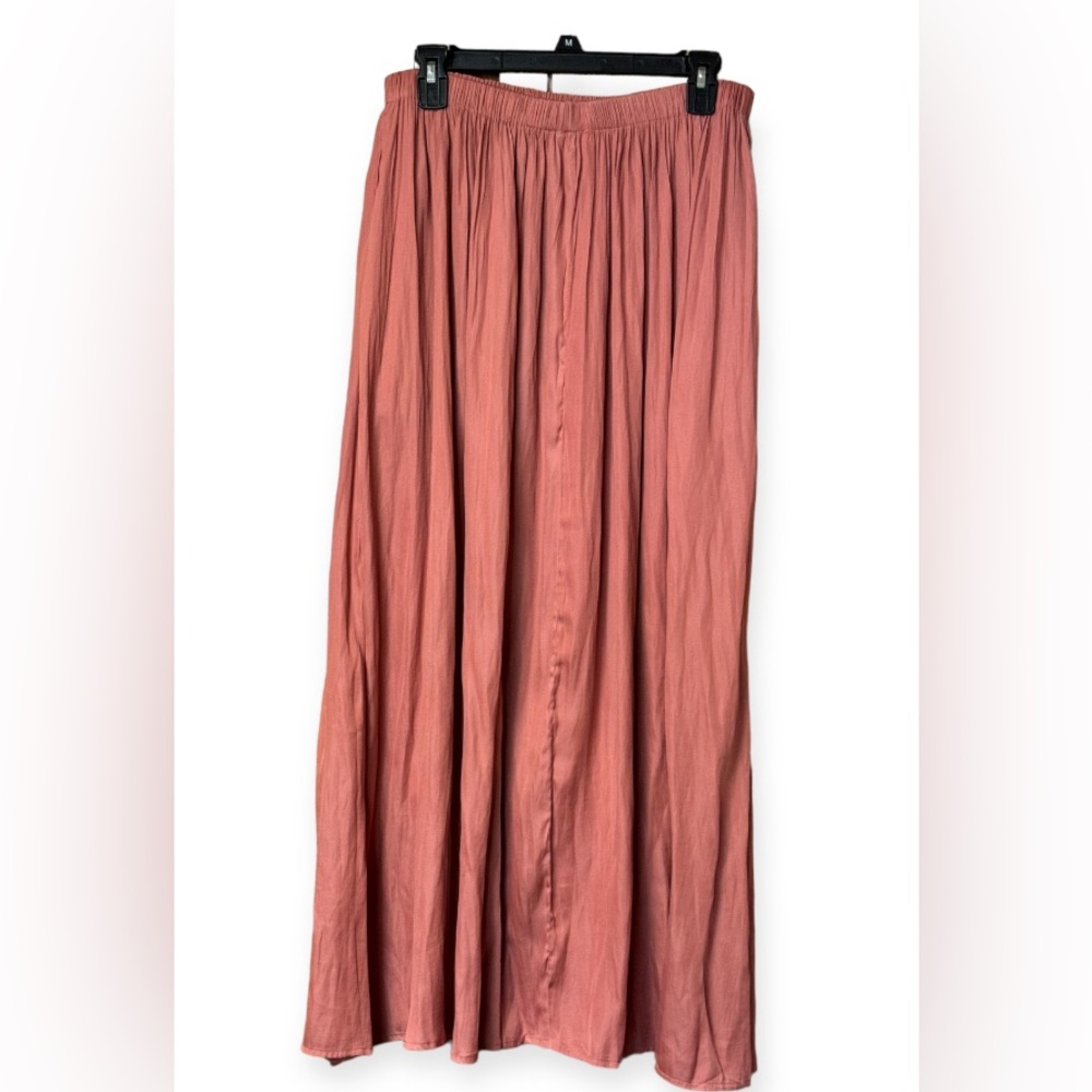 EUC Kori America Maxi Side Slit A-Line Skirt